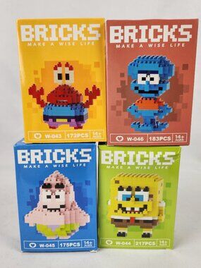 Bricks Micro Building Blocks - Spongebob &‎ Friends (set of 4)